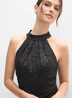 Robe à bustier en paillettes