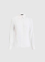 Long Sleeve Button Front Blouse