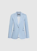 Jewel Button Denim Blazer