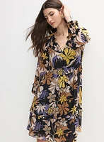 Robe florale en chiffon