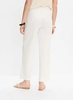 Cotton Straight-Leg Pants