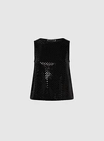 Reflective Dot Print Top