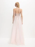 Beaded Floral Embroidered Dress