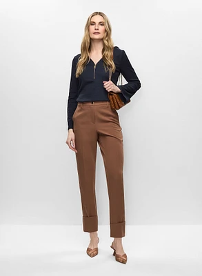 Haut texturé et pantalon cheville