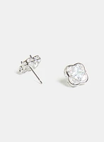 Cubic Zirconia Clover Earrings