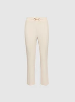 Buckle Detail Straight-Leg Pants