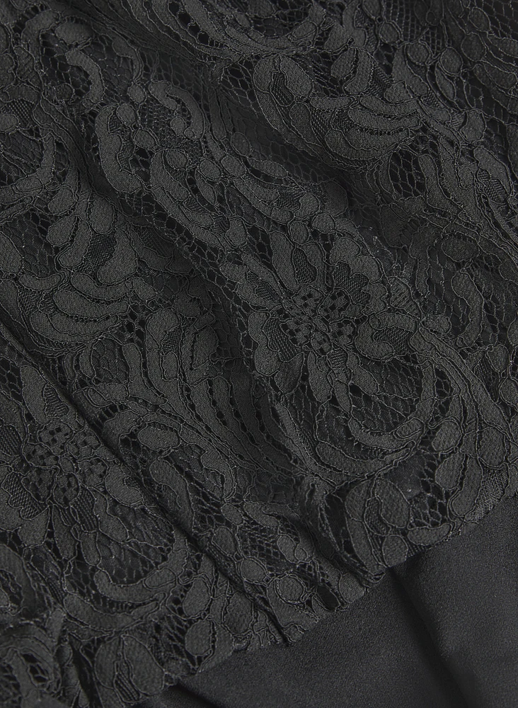 Lace & Crepe Jumpsuit