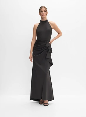 Robe à col licou volants
