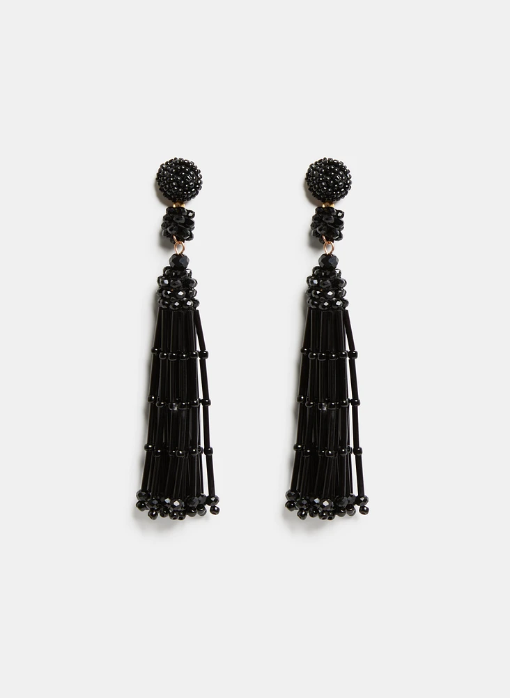 Beaded Tassel Earrings