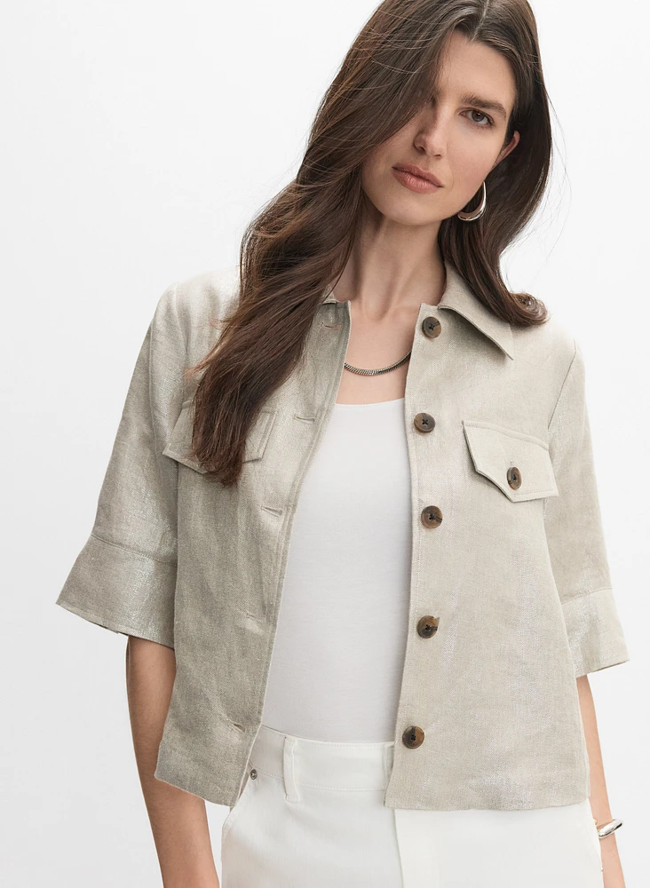 Joseph Ribkoff - Linen Short Sleeve Jacket