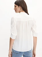 Blouse à col montant
