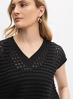 Pull en tricot ajouré