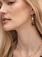 Wooden Bead Drop Earrings