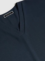 Robe froissée à encolure en V