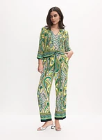 Joseph Ribkoff - Tied-Hem Paisley Print Blouse