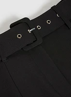 Belted Straight-Leg Pants