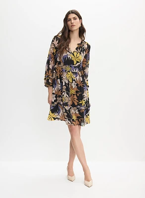 Tropical Chiffon Dress
