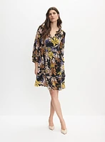 Robe florale en chiffon