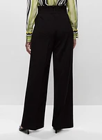 Pantalon ceinturé à jambe large
