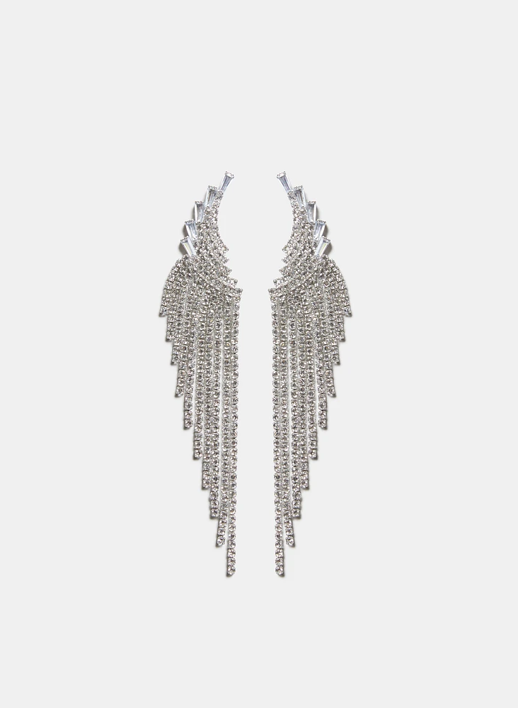 Cubic Zirconia Cascade Earrings