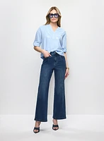 Blouse en lin avec poches à sequins