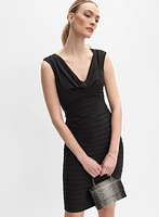 Adrianna Papell - Fitted Cowl Neck Dress