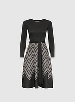 Chevron Print Sweater Dress