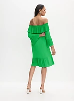 Joseph Ribkoff - Pleated Off-The-Shoulder Dress