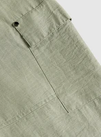 Crinkled Cargo Capris