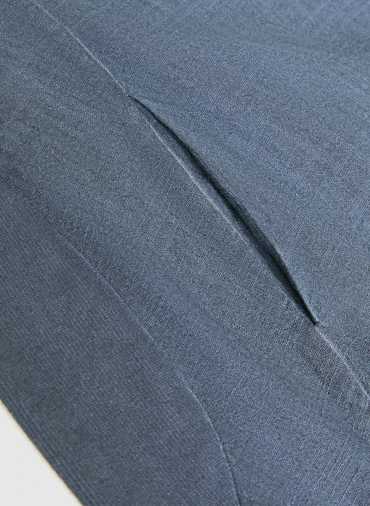Robe midi en mélange de lin