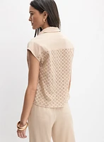 Blouse à détails brodés