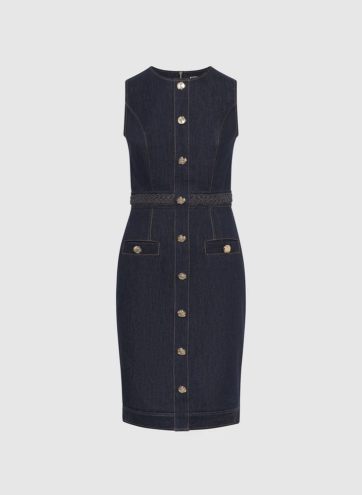 Belted Denim Dress