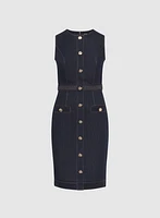 Belted Denim Dress
