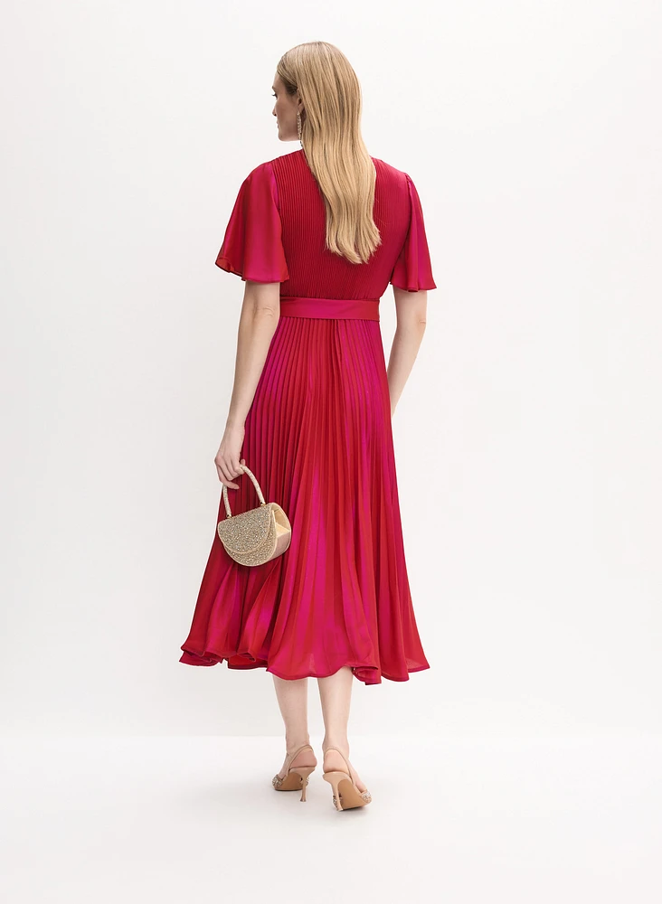 Robe de soirée à effet plissé