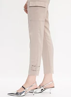 Satin Buckle Detail Cargo Pants
