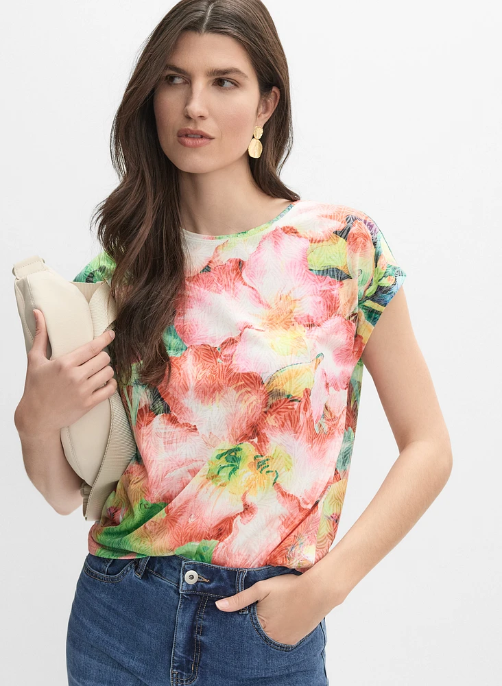 Floral Burnout T-Shirt