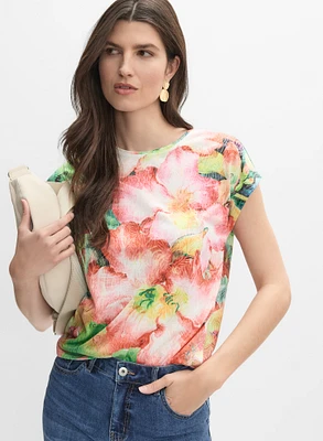 T-shirt à motif floral