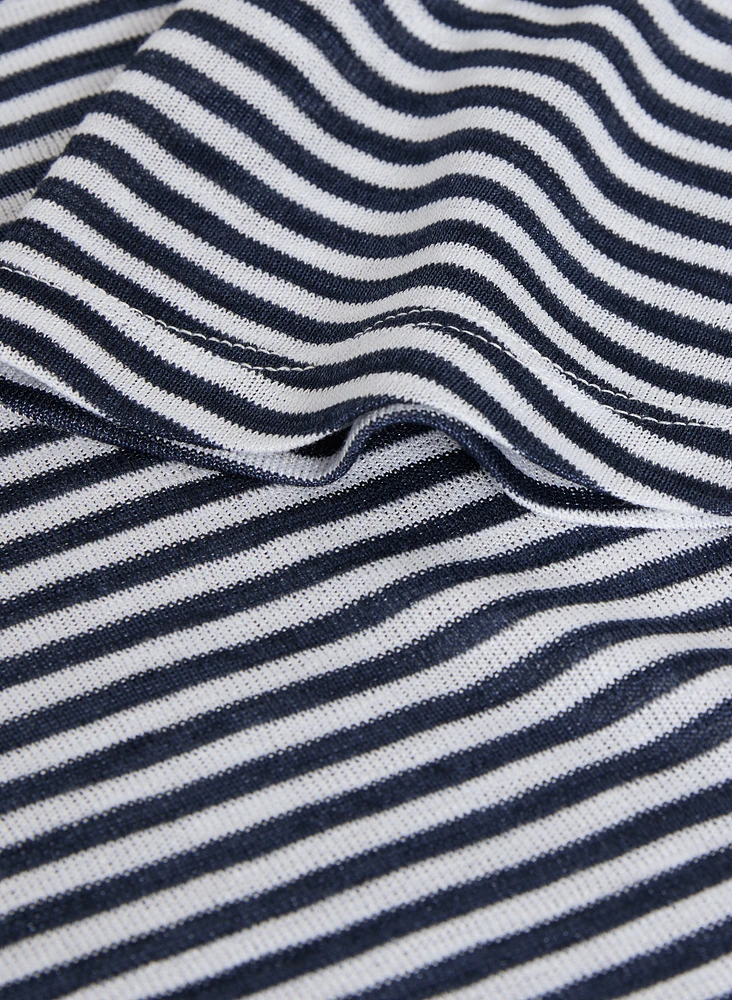 Striped Flare Sleeve T-Shirt