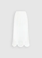 Scalloped Hem Maxi Skirt