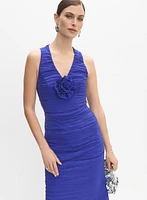 Robe en taffetas texturé
