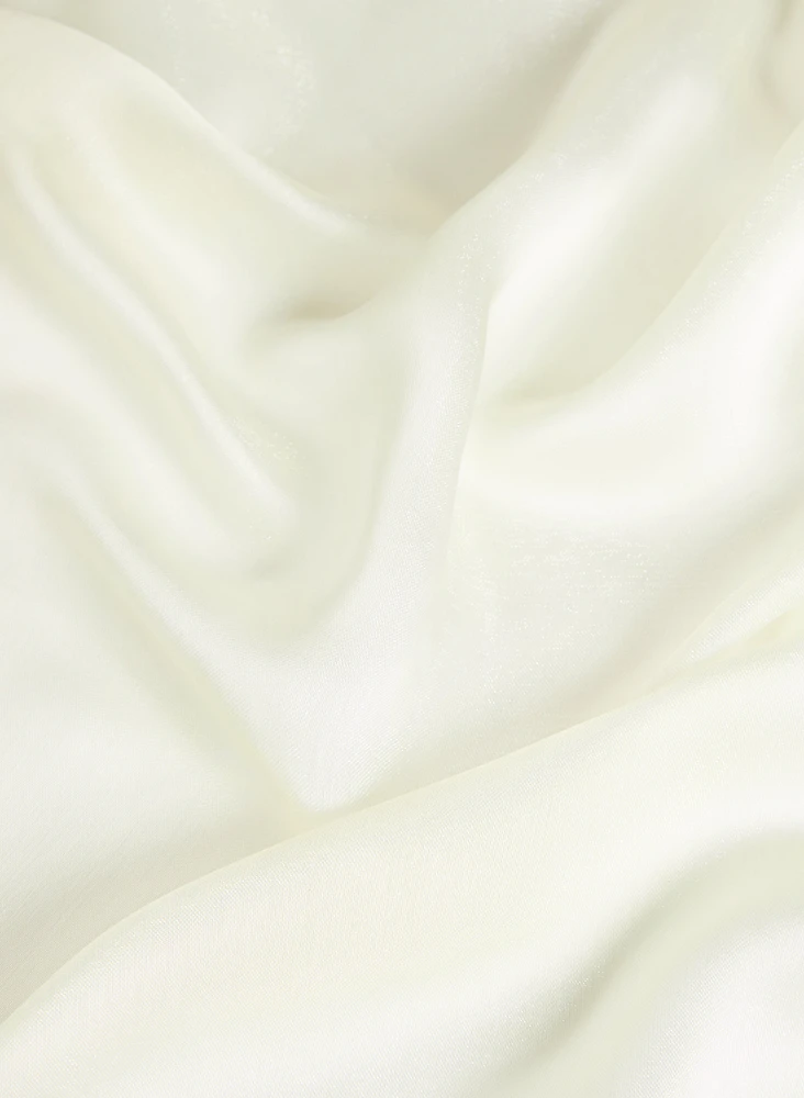 Foulard oblong à franges