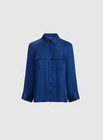 Satin Utility Blouse