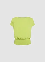 Ruched Hem Modal T-Shirt