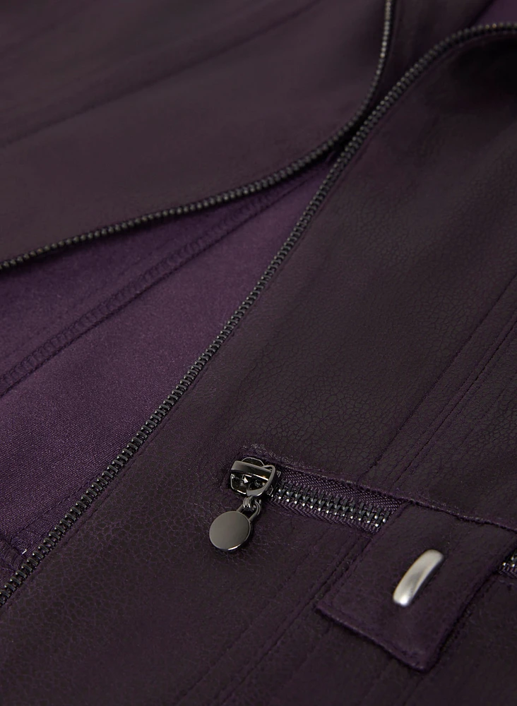 Vex - Veste en faux suède à détails métalliques