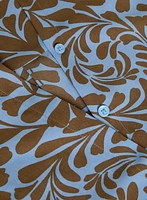 Geometric Leaf Print Blouse
