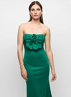 Rosette Front Fitted Gown