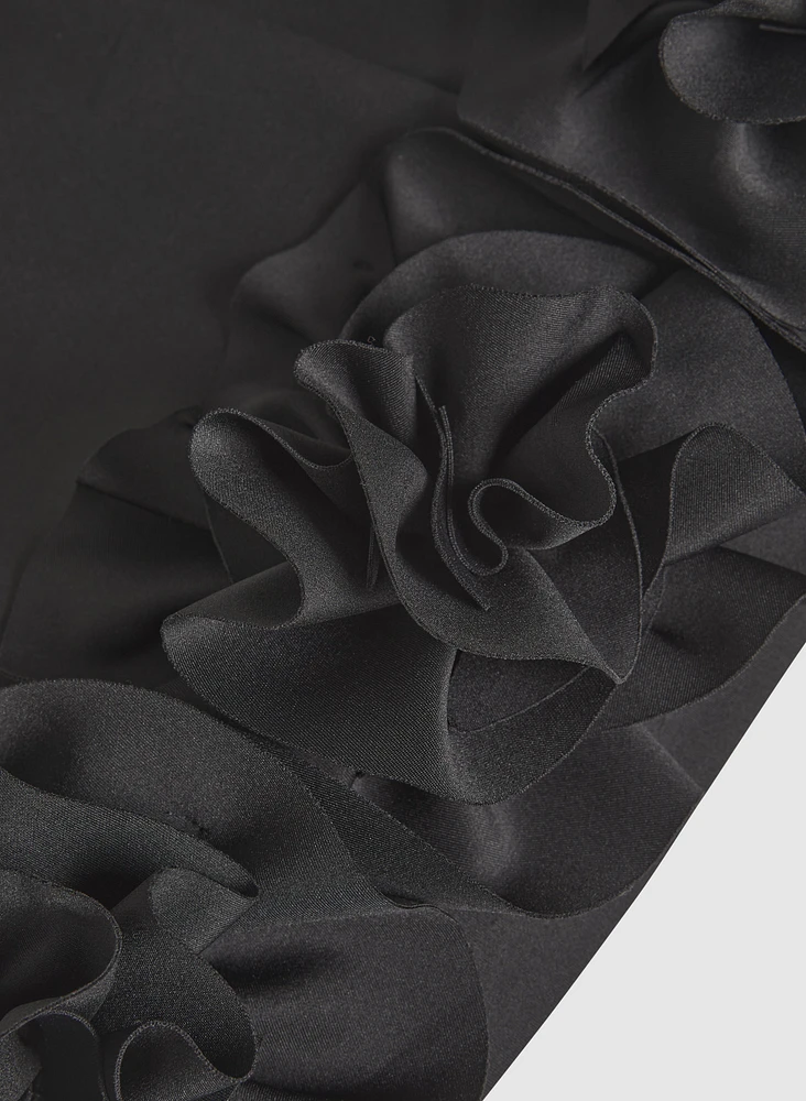 Robe à appliqués floraux
