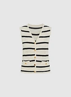 Striped Knit Vest