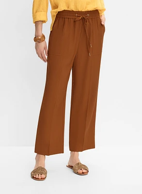 Drawstring Pull-On Capris