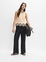 Crochet Floral Knit Tank